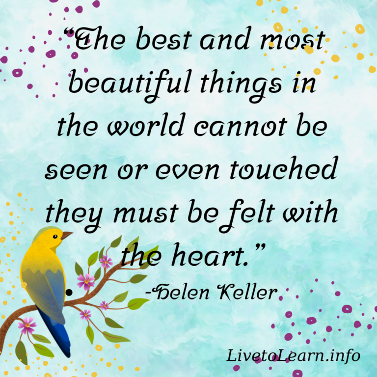 The best and most beautiful things in the world…